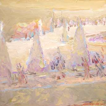 Versailles. Automne. Huile sur toile, 60 x 60 cm. 2005