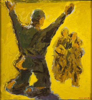 Souvenir d'enfance. Revenant de guerre. Huile sur toile, 75 х 70 cm. 2005