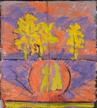 «&nbsp;Sur le chemin de Mourom&nbsp;». 120 x 100 cm. 2000