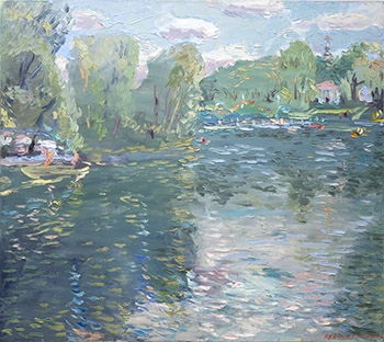 En juin. Huile sur toile, H 80 x L 90 cm. 2007