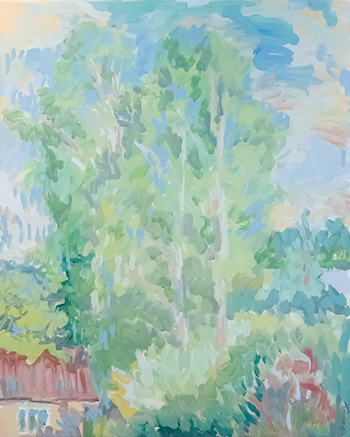 La lumière et l'air. Huile sur toile, H 100 x L 80 cm. 2022