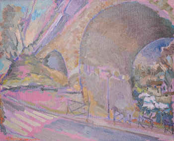 Arcade. Huile sur toile, H 50 x L 61 cm. 2023. Collection privée